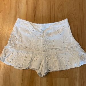 White eyelet skort